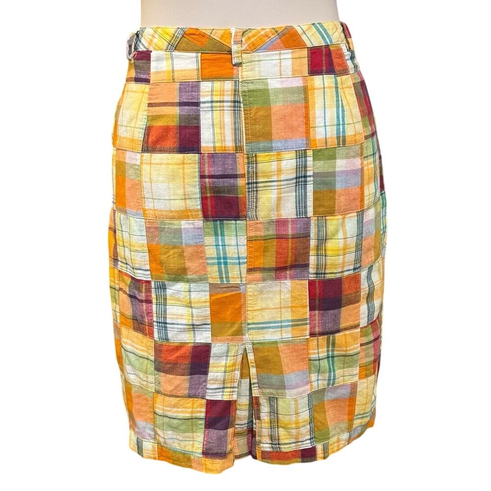 Pendleton Madras Plaid Orange Patchwork Straight … - image 5